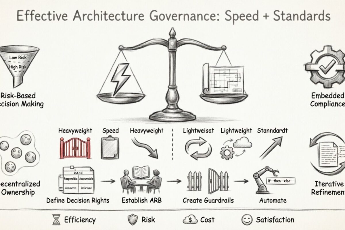 Effektives Architekturgovernance: Geschwindigkeit ermöglichen, ohne Standards zu opfern