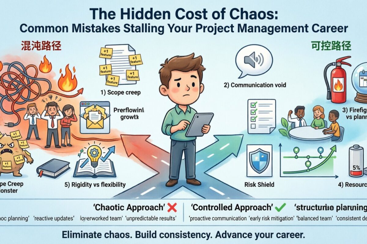 Die versteckten Kosten der Chaos: Häufige Fehler, die Ihre Karriere im Projektmanagement aufhalten