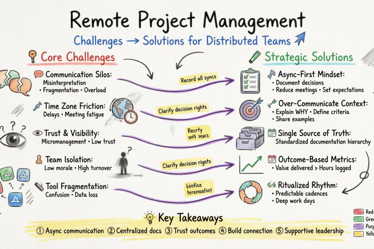 Projektmanagement in Remote-Teams: Einzigartige Herausforderungen und Lösungen für verteilte Arbeit