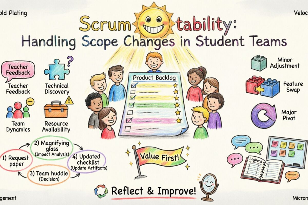 Adaptabilidad de Scrum: Manejo de cambios de alcance en equipos estudiantiles
