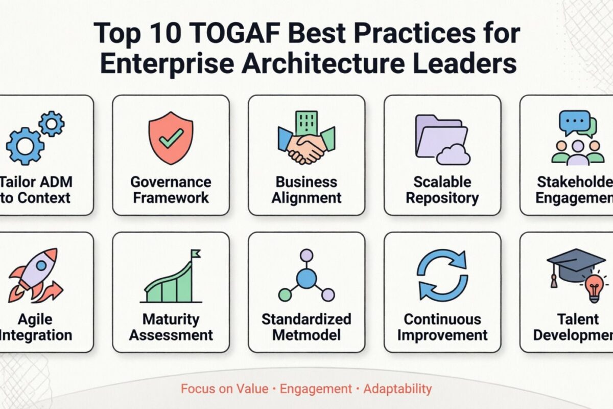 Los 10 mejores prácticas de TOGAF que todo jefe de Arquitectura Empresarial debería adoptar hoy