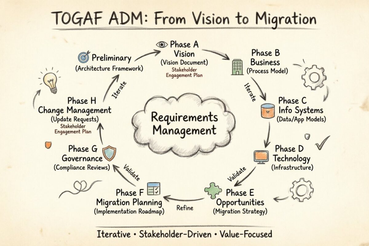 Recorrido completo de TOGAF: Desde la fase preliminar hasta la planificación de la migración