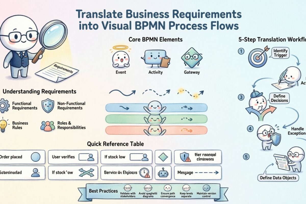 Traduire efficacement les exigences métiers en flux de processus visuels BPMN