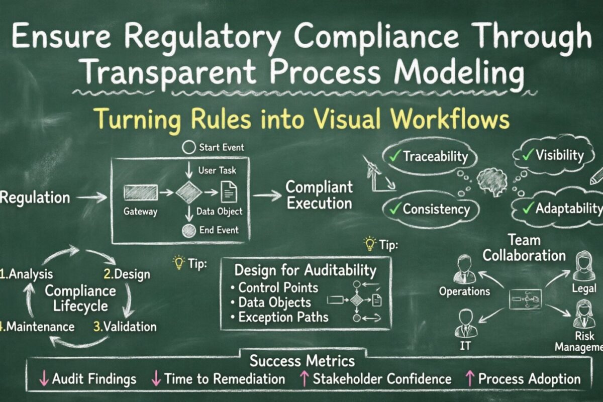 Guide BPMN : Assurez la conformité réglementaire grâce à une modélisation transparente des processus