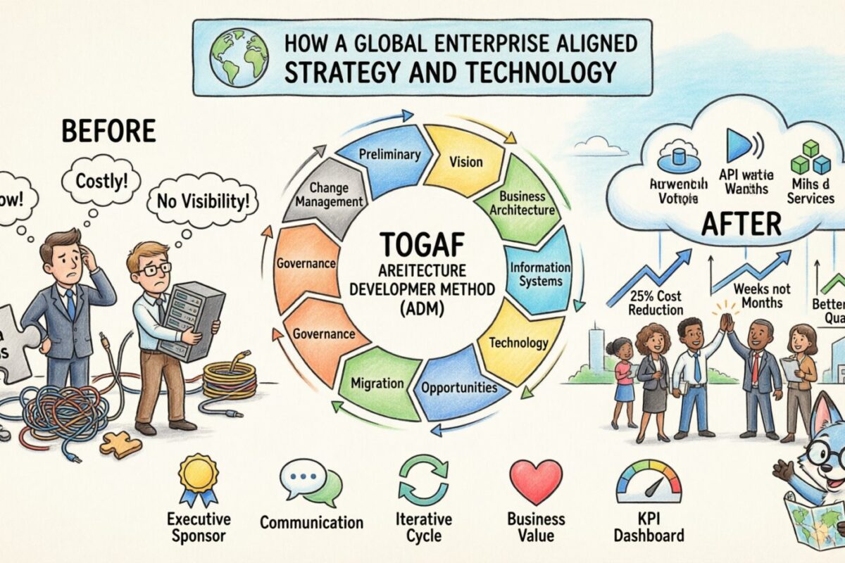 Étude de cas TOGAF : Comment une entreprise mondiale a aligné stratégie et technologie dès le premier jour