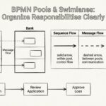 BPMN पूल्स और स्विमलेन्स के साथ जिम्मेदारियों को स्पष्ट रूप से व्यवस्थित करें