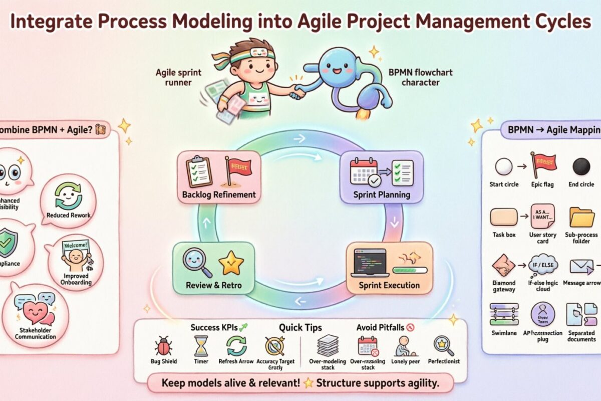 Przewodnik BPMN: Integracja modelowania procesów do cyklów zarządzania projektami Agile