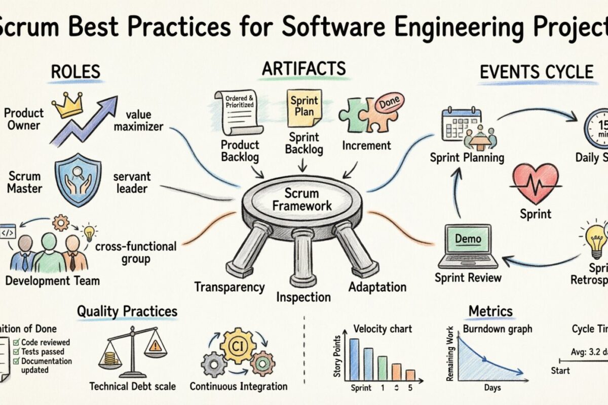 Melhores Práticas do Scrum para Projetos de Engenharia de Software