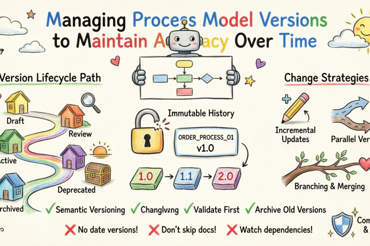 Руководство по BPMN: Управление версиями моделей процессов для поддержания точности с течением времени