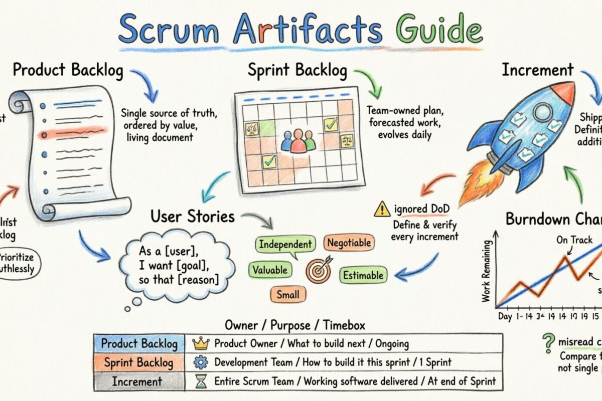 Руководство по артефактам Scrum: Истории пользователей, графики сгорания и многое другое