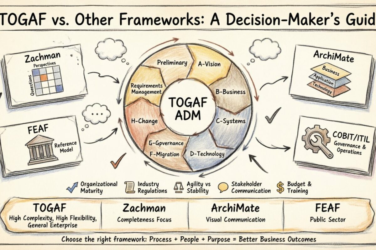 TOGAF 與其他框架的對比：為決策者提供的直接比較