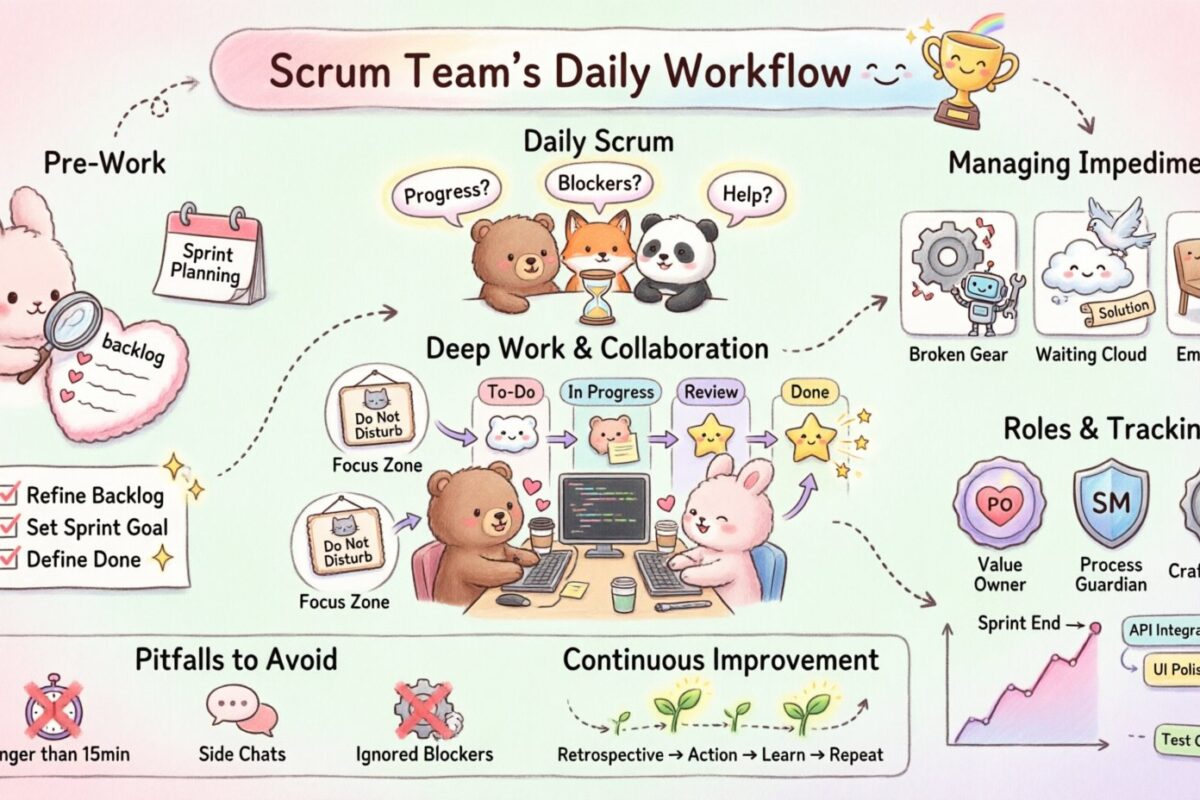 Hướng dẫn toàn diện về quy trình hàng ngày của một đội Scrum
