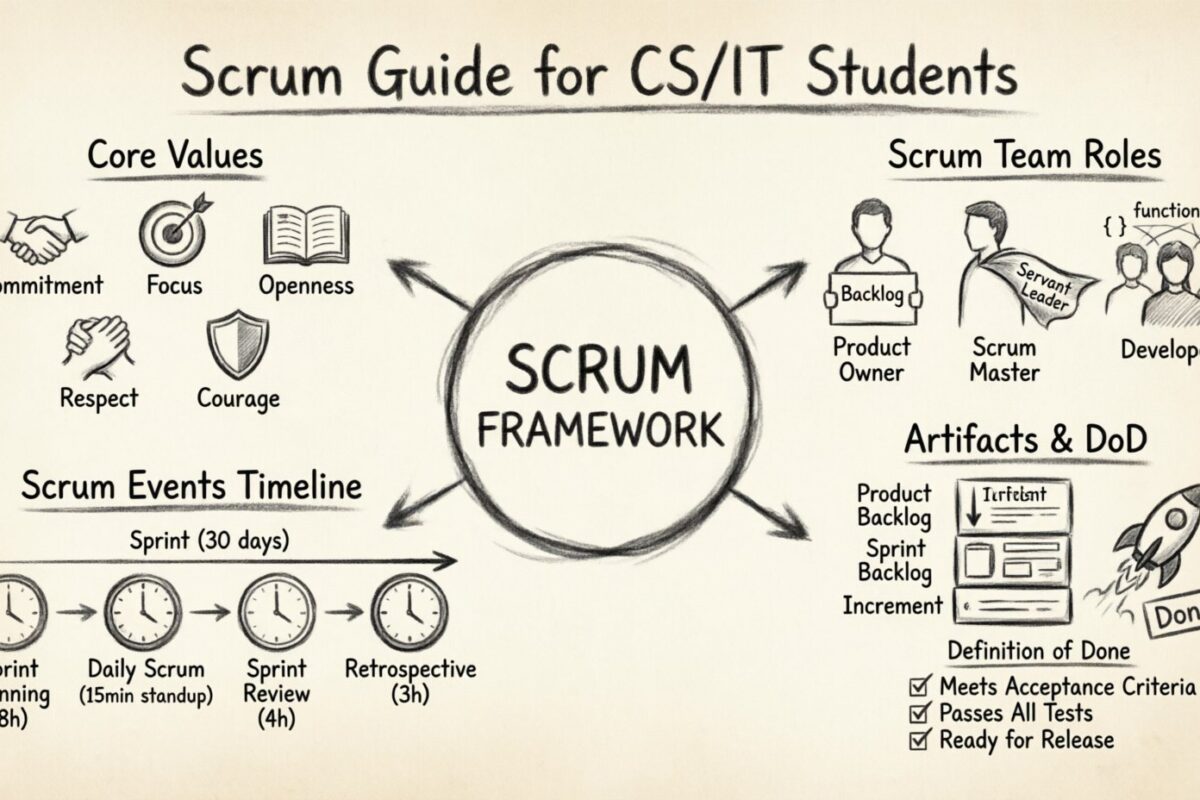 Hướng dẫn Scrum: Tổng quan toàn diện dành cho sinh viên ngành Khoa học Máy tính và Công nghệ Thông tin