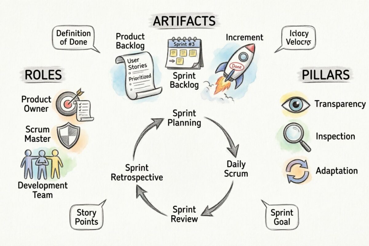 Phân tích các thành phần Scrum: Từ lập kế hoạch Sprint đến buổi tổng kết