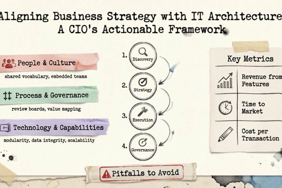 EA Guide; Aligning Business Strategy with IT Architecture – A CIO’s Actionable Framework