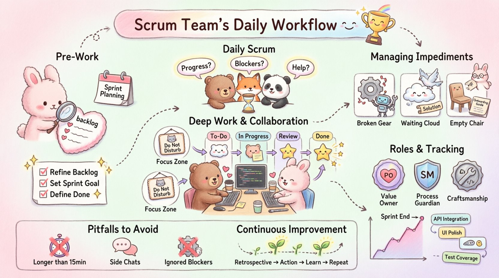 Comprehensive Walkthrough of a Scrum Team’s Daily Workflow Comprehensive Walkthrough of a Scrum Team’s Daily Workflow