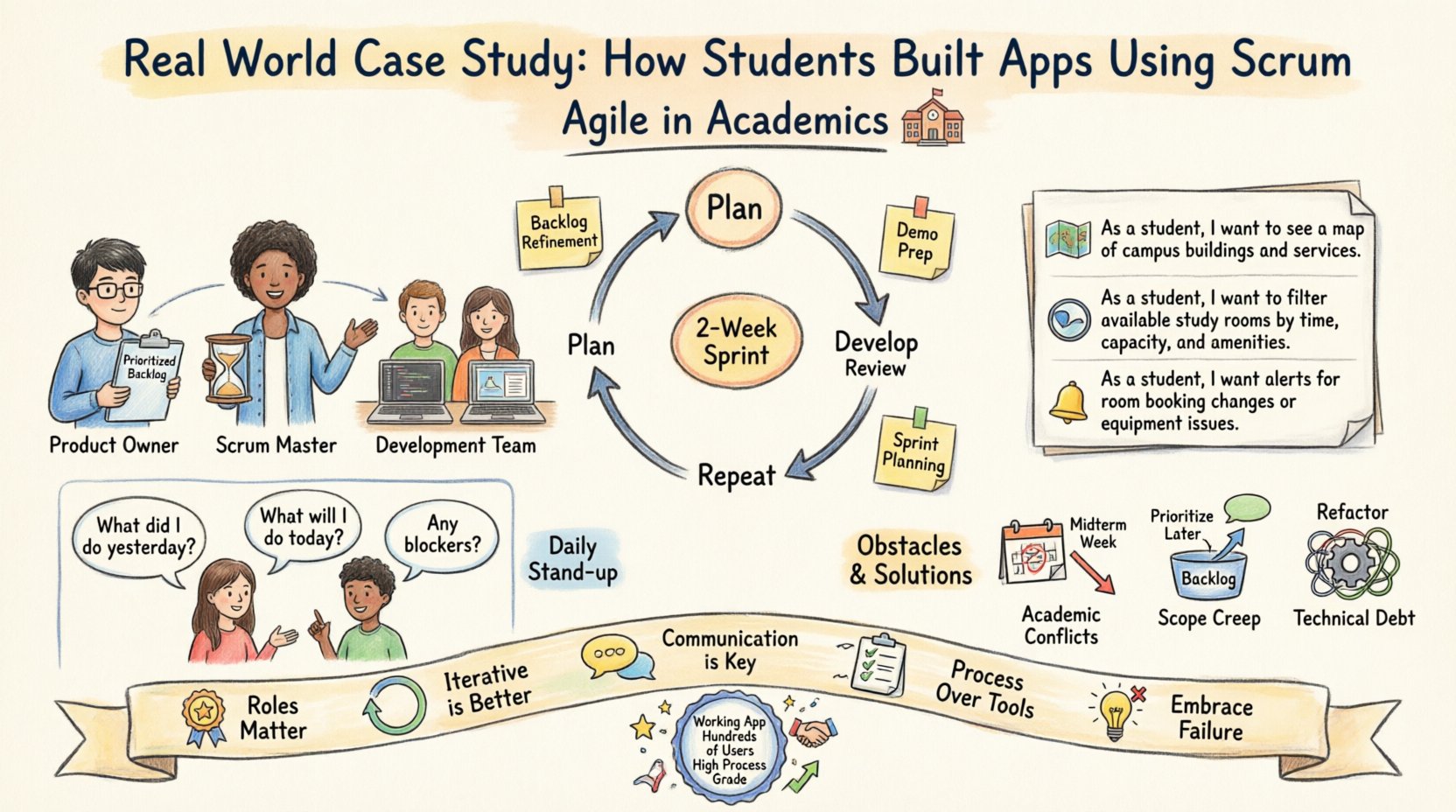 Real World Case Study: How Students Built Apps Using Scrum