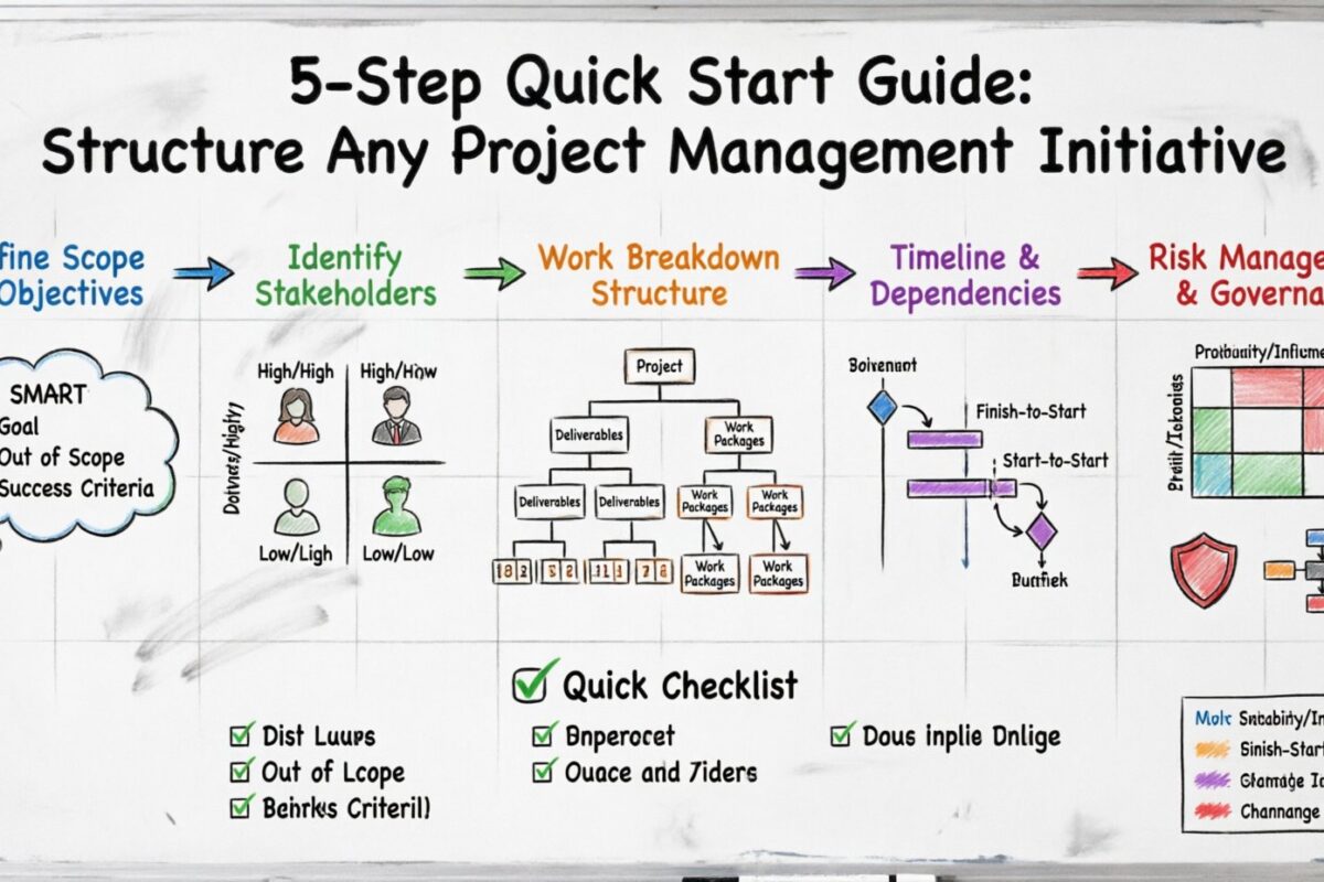 5-Step Quick Start Guide to Structuring Any Project Management Initiative from Scratch 5-Step Quick Start Guide to Structuring Any Project Management Initiative from Scratch