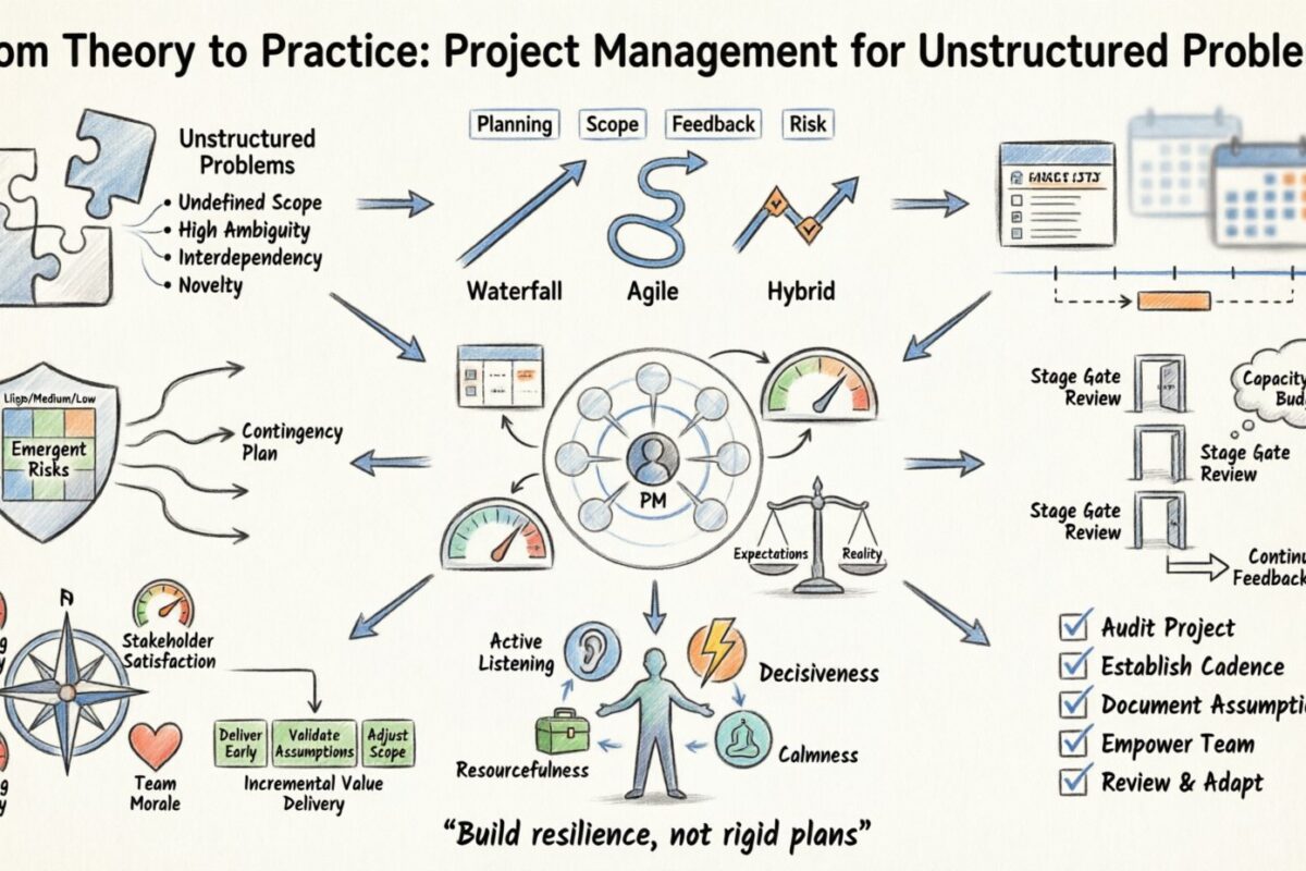 From Theory to Practice: Applying Project Management Principles to Complex, Unstructured Problems