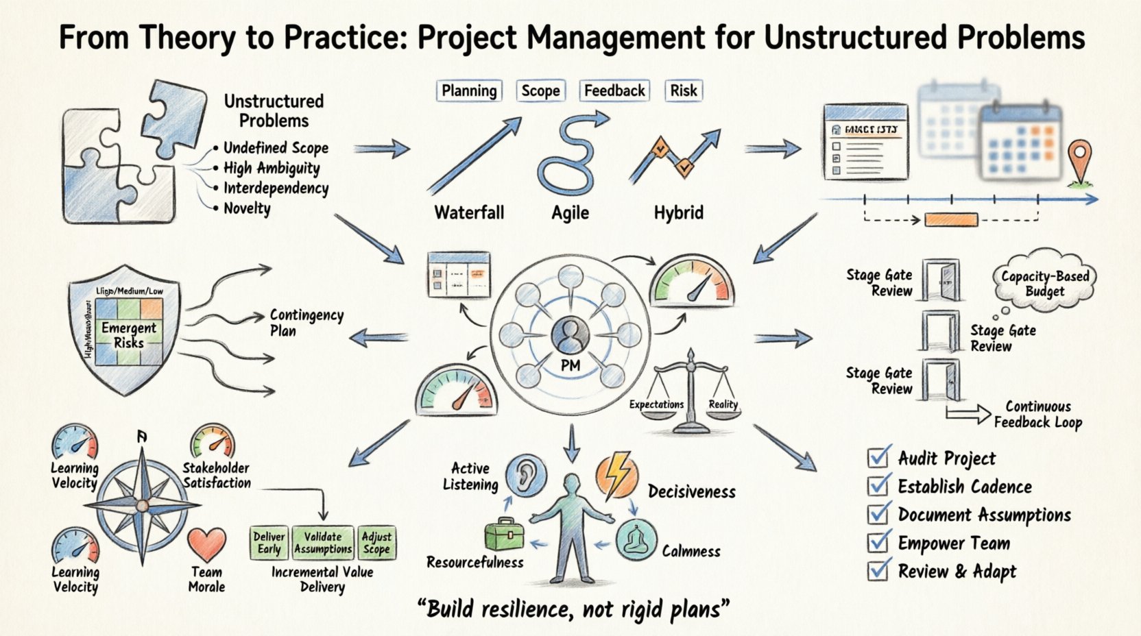 From Theory to Practice: Applying Project Management Principles to Complex, Unstructured Problems