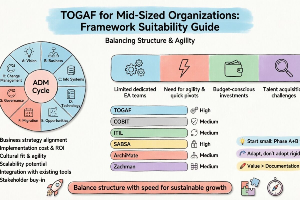 TOGAF Comparison: Evaluating Framework Suitability for Mid-Sized Organizations TOGAF Comparison: Evaluating Framework Suitability for Mid-Sized Organizations