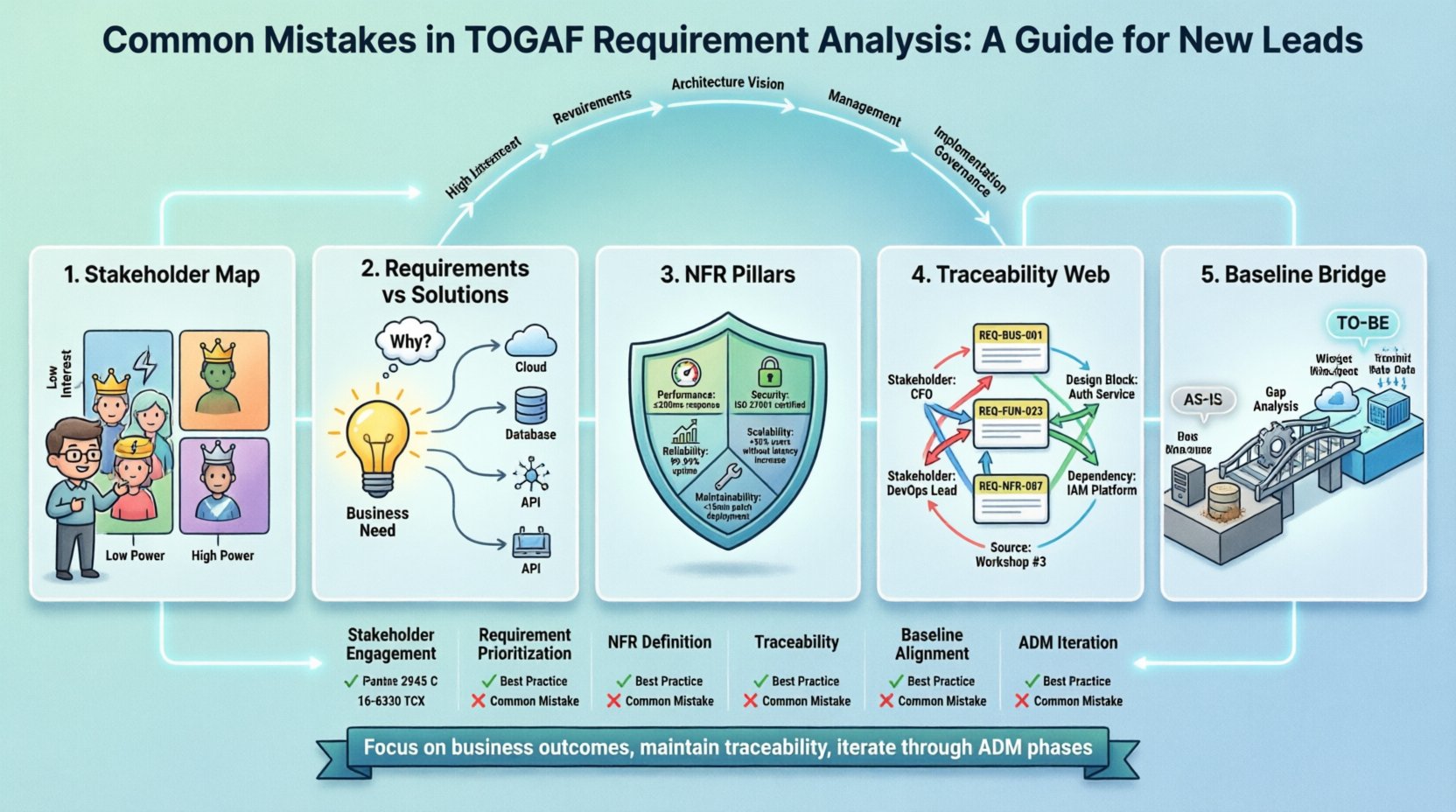 Common Mistakes in TOGAF Requirement Analysis: A Guide for New Leads