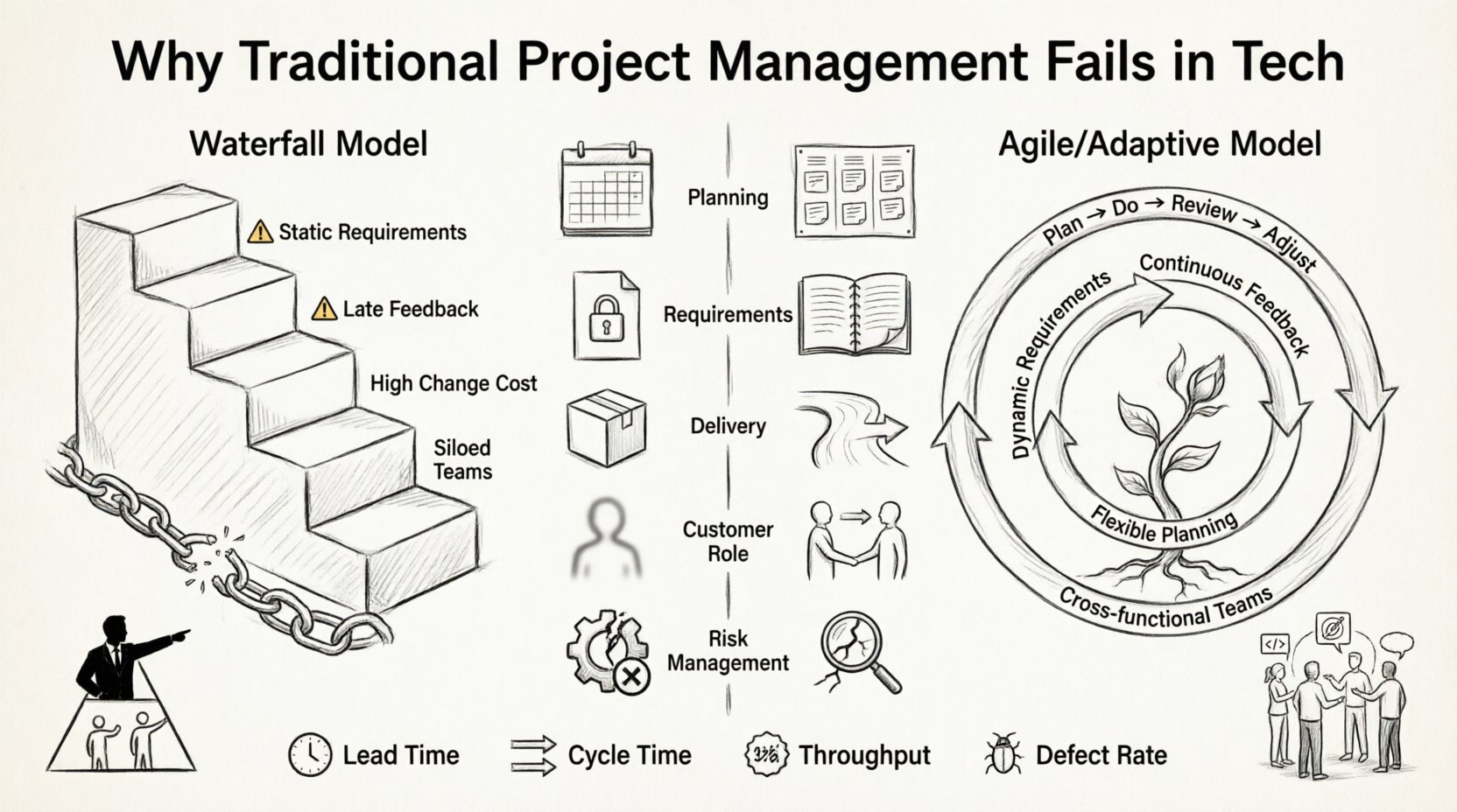 Why Traditional Project Management Fails in Tech: A Critical Look and Modern Alternatives Why Traditional Project Management Fails in Tech: A Critical Look and Modern Alternatives