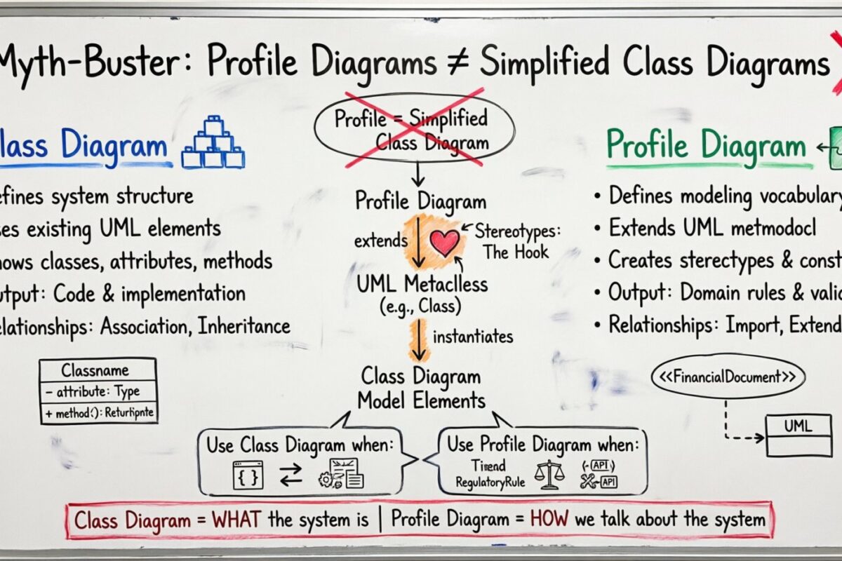 Myth-Buster: Why Profile Diagrams Are Not Just Simplified Class Diagrams Myth-Buster: Why Profile Diagrams Are Not Just Simplified Class Diagrams